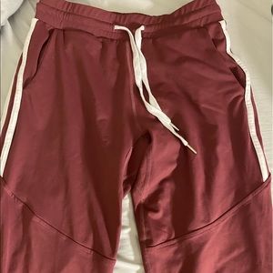 Buffbunny striped joggers in maroon